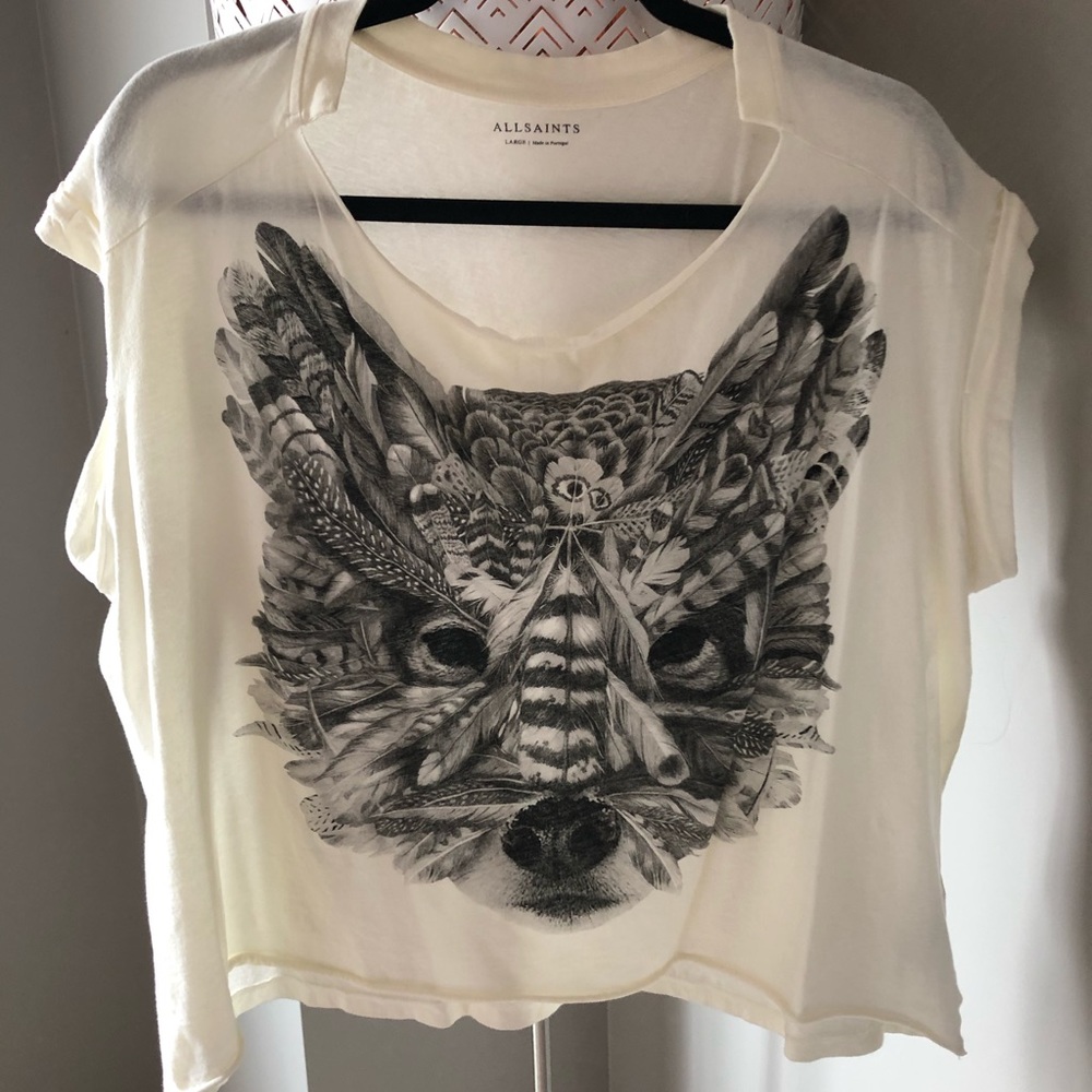 Cropped fox t-shirt